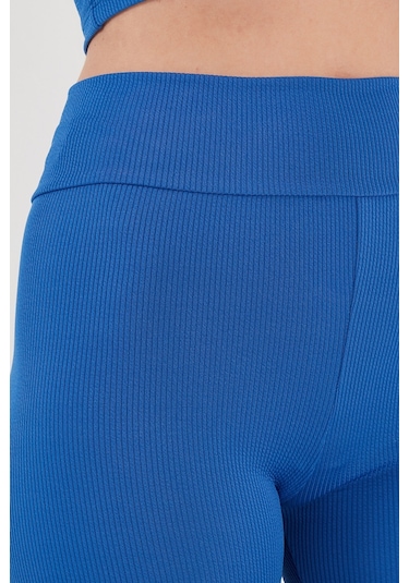 Lela Esnek Slim Fit Toparlayıcı Yüksek Bel Bayan Tayt 5865552 Saks