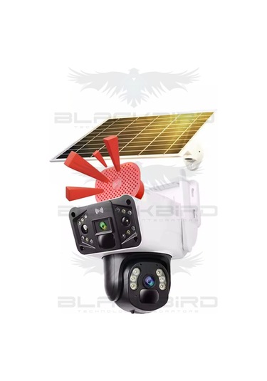 Okam-3915 Beyaz 6 Mp 4g Solar Dual Lens Alert Ptz Kamera