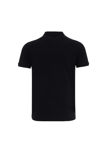 Routefield Partisan Erkek Polo Tişört Siyah