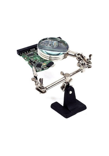 Çok Fonksiyonlu Çift Kollu Ayarlanabilir Tamir Büyüteç Seti