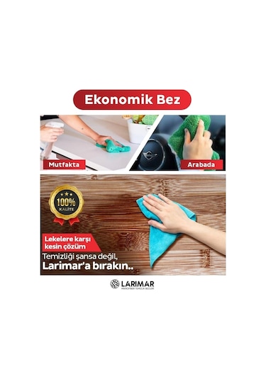 Larimar Dream Süper Emici Mikrofiber Bez 10'lu 40 x 40 CM