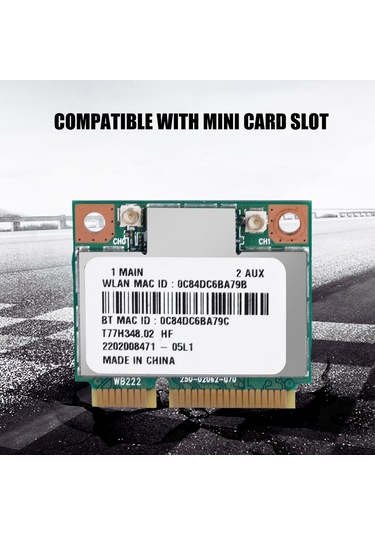 Vkemall Ar5b22 Mini Pcı-e Bluetooth 4.0 300mbps 2.4g/5g Çift Bant Dizüstü Bilgisayar Kablosuz Ağ Kartı