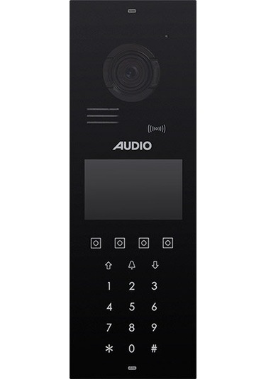 Audıo 4.3'' Ekranlı Dokunmatik Butonlu Zil Paneli Siyah Bus Plus