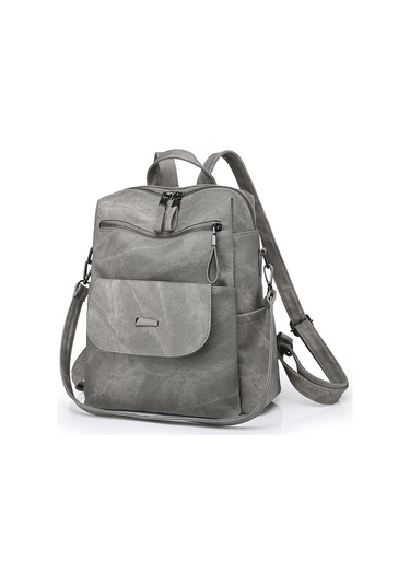 Çanta Büyük Kapasiteli Kadın Sırt Çantası Omuz Çantası Kadın gri