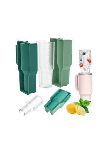 Geeksen Buz Küpü Kalıbı Stanley Buz Küpü Hızlı Dondurma Buz Küpü Kalıbı Kolay Çıkarma Buz Küpü - Entegre Yeşil Açık Yeşil