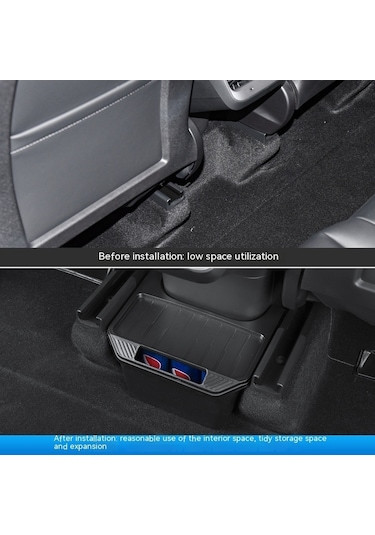 Tesla Model Y İçin Çöp Kutusu Aksesuarları Arka Orta Konsol Saklama Kutusu Düzenleyici Siyah
