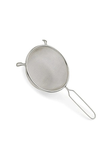 Paslanmaz Çelik İnce Örgü 14 Cm Süzgeç Kulaklı Uzun Saplı Mutfak Süzgeci Tel Elek 29cm Çok Renkli