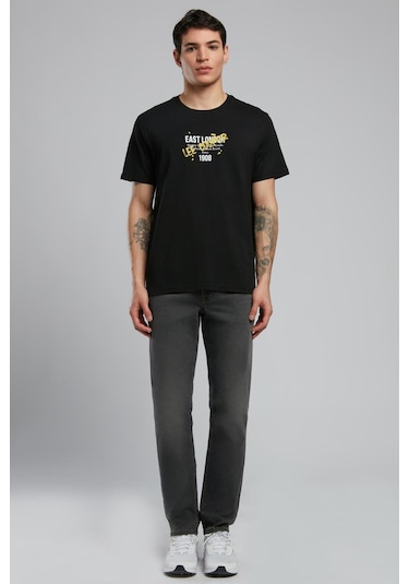 Lee Cooper Orsino Erkek O Yaka T-shirt Siyah-19919 Siyah