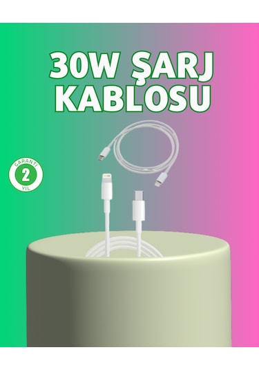 Kalite 30w Type-c Lightning Hızlı Şarj Kablosu Csmtex - 16 1.2m Dalı