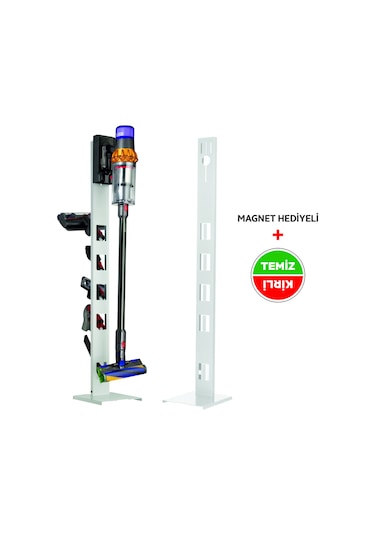 Bumech Stark -philips-Bosch Uyumlu- Beyaz Dikey Süpürge Standı