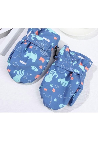 Mavi Ici Pufudik Sicak Tutan Yumusacik Eldiven Mavi