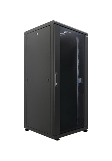 Canovate 18u 600x650mm 19'' Dikili Tip Network Rack Kabinet Siyah Flatpack 2 Yıl Üretici Garantili