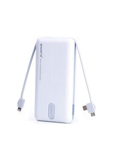 Sword SW-20PO3 20000 mAh Kendinden Kablolu Powerbank