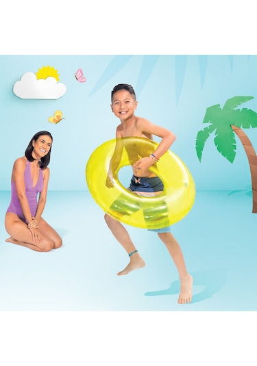 Çocuk Yüzme Simidi - Intex - Şeffaf Jumbo - Yeşil - 76 Cm 59260
