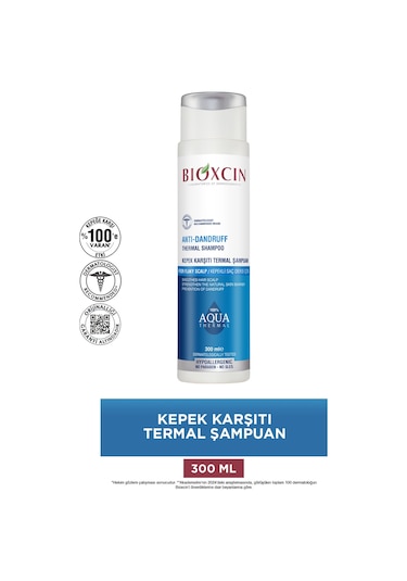 Bioxcin Aqua Thermal Kepek Karşıtı Şampuan 300ml Tüm Saç Tipleri - Kepek Kaşıntı Pullanma Karşıtı
