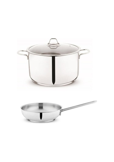 Held 26 Cm Çelik Tencere Takımı Derin Tencere-çelik Tava Sc Ha Fer Gri