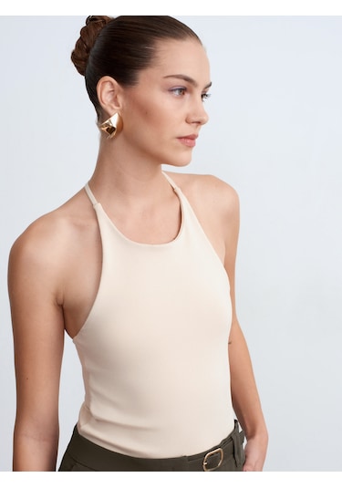 Dilvin 21051 Halter Yaka Askılı Top-taş
