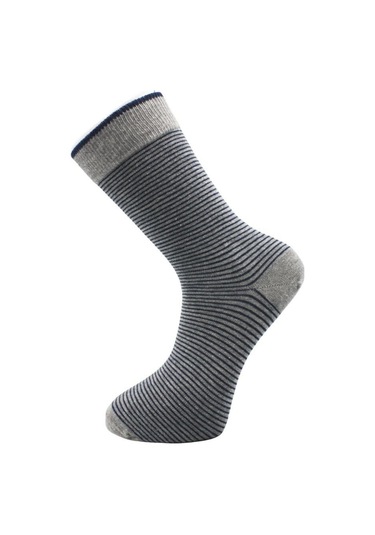 Erkek Çok Renkli Soket Uzun Çizgili Desenli Çorap Dikişsiz 6'lı Paket Çok Renkli