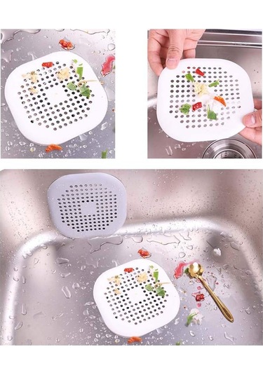 Suofeng Beyaz Tpr Su Tüpü Filtresi, Mutfak Lavabo Tıkama Önleyici, Sucuklu Silikon Depolama Kapağı 1 Adet Beyaz