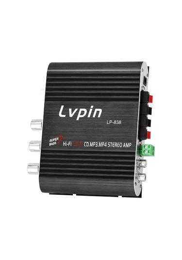 Mini Hıfı Ses Stereo Güç Amplifikatörü Subwoofer Mp3 Araba Radyo Kanalları 2 Ev Süper Bas Lvpin 838