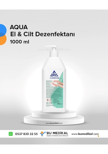 Aqua El Ve Cilt Septica Dezenfektanı 1lt - 6 Adet