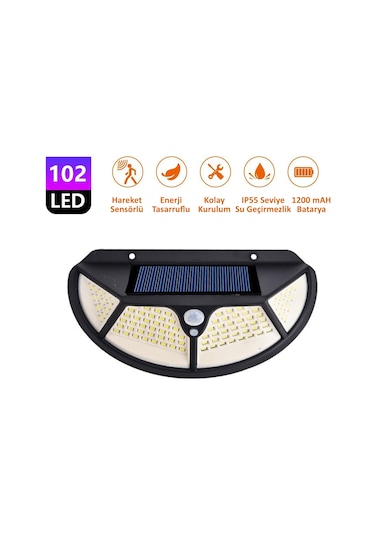 Technojet Solar 102 Ledli Oval 3 Modlu Güneş Enerjili Bahçe Aydın