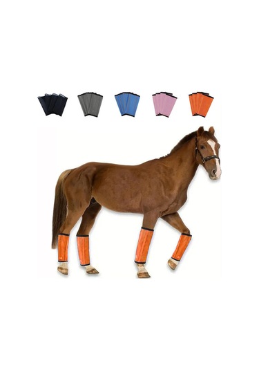 Homyl 4 Adet At Sineği Botları Binicilik Ekipmanları Turuncu Turuncu