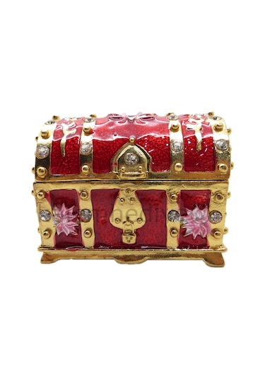 Swarovski Taşlı Hazine Sandığı - Gizli Hazneli Masaüstü Hediyelik