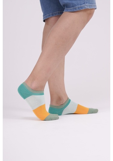 The Socks Company 3 Çift Erkek Patik Çorap 23SDCR158P Beyaz - Gri