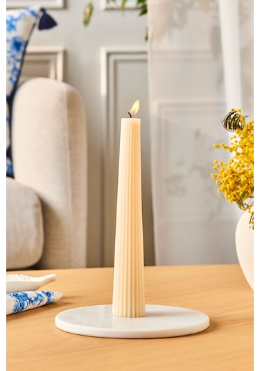 Karaca Striped Konik Mum Bej