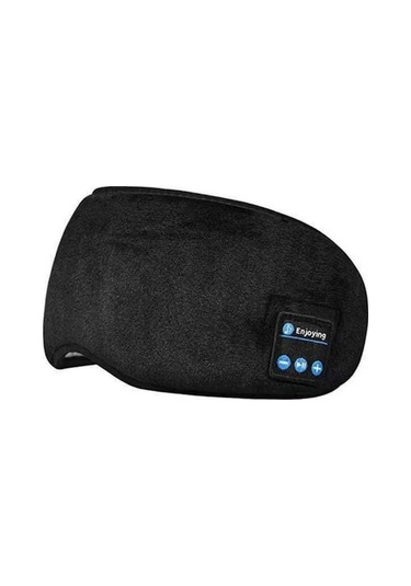 Fortunelane Siyah Bluetooth 5.0 Göz Maskesi - Stereo Kulaklık İle Müzik/arama, 3d Ses, Işık Engelleyici, Nefes Alır Kumaş Uyku M