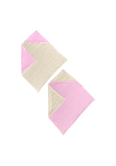 %100 Pamuk Kapşonlu Bebek Çocuk Banyo Havlusu Çift Yönlü P-bej