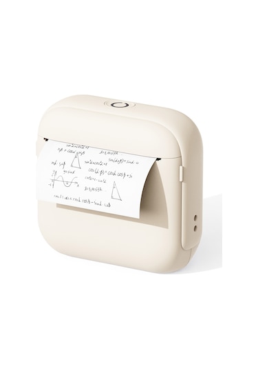 X6 Taşınabilir Mini El Etiket Yazıcısı Termal Baskı Bluetooth Etiket Makinesi Bej