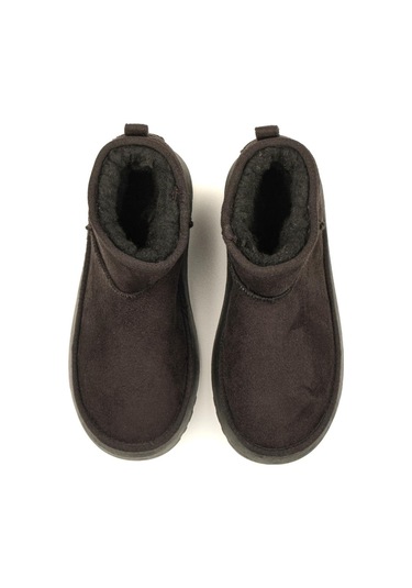 Melbourne Kışlık Kadın Kürk Detaylı Yüksek Taban Bot Siyah