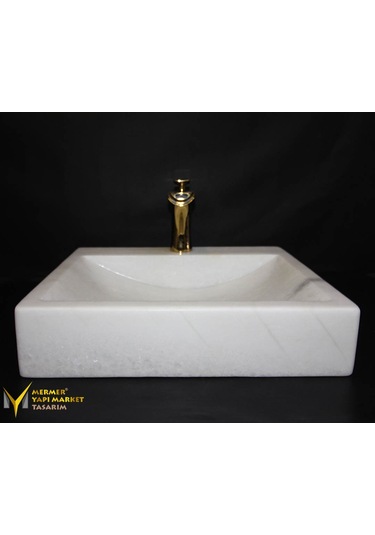 Muğla Beyaz Batarya Çıkışlı Kare Lavabo