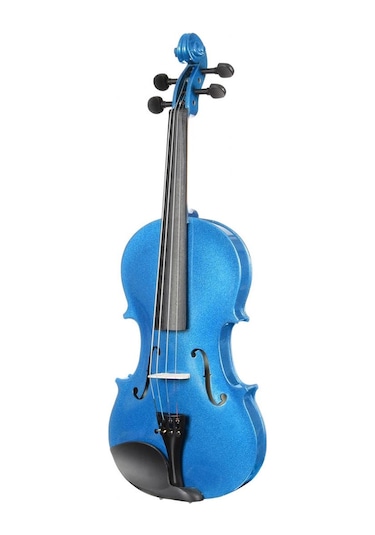 Paganini 4/4 Tam Boy Mavi Renk Keman Seti-Kılıf-Yay-Reçine Dahil
