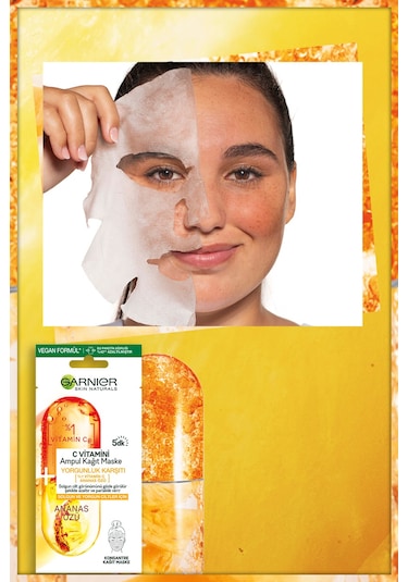 Garnier C Vitamini Yorgunluk Karşıtı Ampul Kağıt Maske 15 Gr