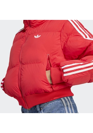 Adidas Jx2966 Cropped Puff Kadın Mont Kırmızı