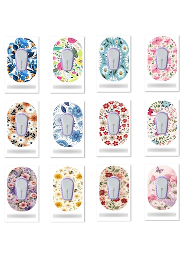 Dexcom G6 Sensör Koruyucu Bant 12'li Paket / Çiçek