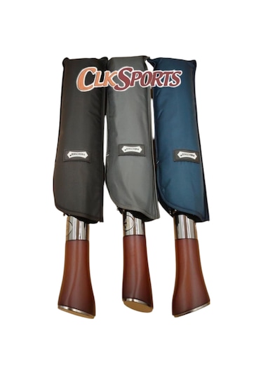 Parachase Ahşap Saplı Tam Otomatik Premium Şemsiye - Özel Kılıflı Siyah