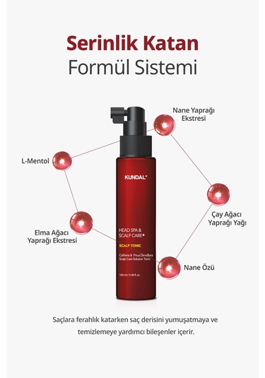 Kundal Scalp Kafein İçerikli Dökülme Karşıtı Saç Derisi Güçlendirici Tonik 100 ML
