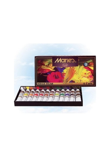 Akrilik Boya 12 Renk 12 Ml Tüpte 1 Paket Akrilik Boya Seti 12 Li