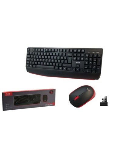 Trio Trk300 2.4ghz Kablosuz Q Klavye Ve Mouse Seti Mavi Siyah Diğer