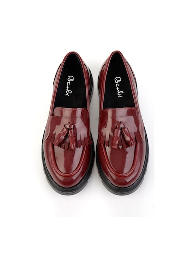 Bordo Kadın Loafer Ayakkabı K01823060898 Çok Renkli
