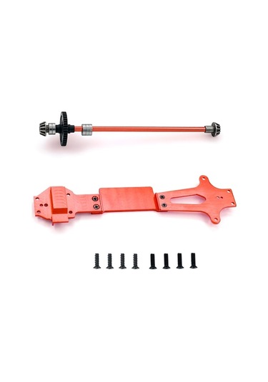 Wltoys 1/14 144001 İçin Alüminyum Orta Şaft Ve 2. Kat Plaka Yükseltme Seti Kırmızı