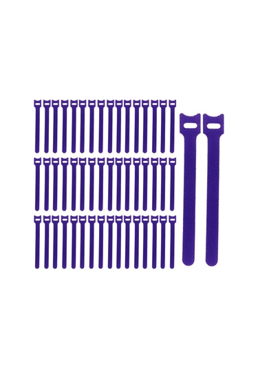 Homyl 50 Parça Serbest Bırakılabilir Kablo Bağları Mor