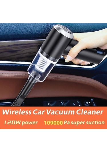 : Flybuy Kablosuz Süpürge: Güçlü 3'ü 1'de Ofis, Ev, Araba Temizliği. Black-120000pa