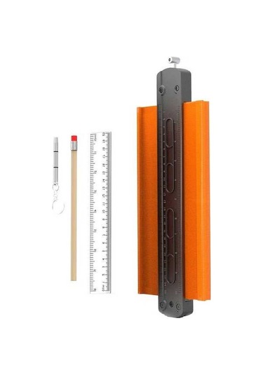 Pazly 10 İnç + Düz Cetvel + Kalem + Tornavida Metal Profil Kontur Kilitli Diğer