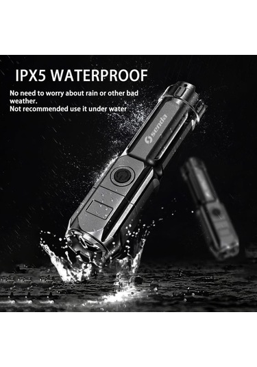 Soulader Şarj Edilebilir Zumlu El Feneri, Su Geçirmez Ve Dayanıklı Kampçılık Yürüyüş Seyahat Aydınlatma Ekipmanı, Açık Hava Etkinlikleri İçin Pratik Taşınabilir Fener Çok Renkli