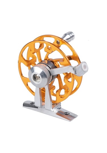 Buz Balıkçılığı Sal Olta Makinesi, Taban İle Tüm Metal İçi Boş Olta Makine, 50mm Altın